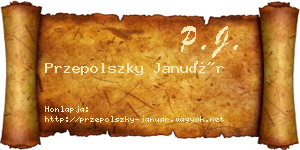 Przepolszky Január névjegykártya