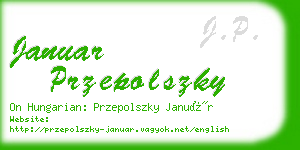januar przepolszky business card